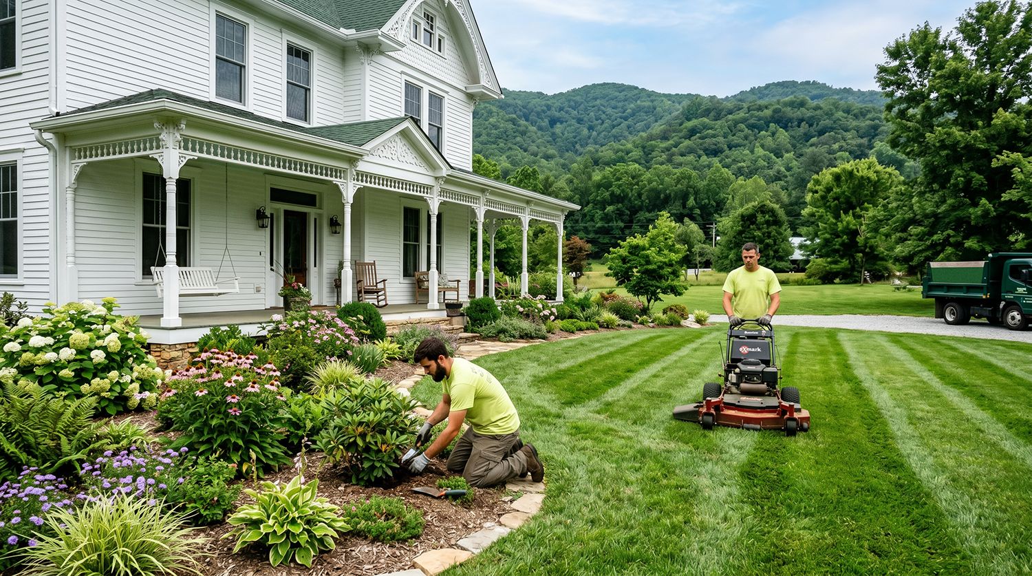 GreenScapes landscaping team at work