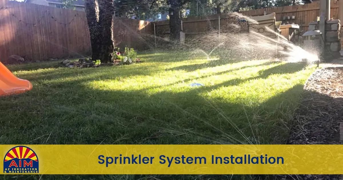 Irrigation sprinkler system installation